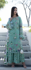 EPN-07A Teal Me – Luxury Embroidered Lawn Suit