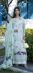EPN-07B Moonflower – Luxury Embroidered Lawn Suit