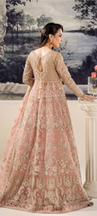 Blush Rose Embellished Bridal Ensemble with Heavy Embroidery & Dupatta