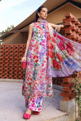 2A – Embroidered Printed Lawn Suit with Chiffon Dupatta