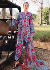 2B – Embroidered Printed Lawn Suit with Chiffon Dupatta