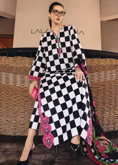 6B Printed Lawn Shirt with Printed Cambric Trouser & Printed Chiffon Dupatta