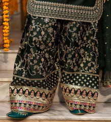 Zeenat Emerald – Embroidered Festive Suit with Dupatta