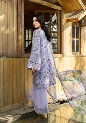 Elaf Premium Print Chikankari Lawn Unstitched 3PC Suit – ERC-6B Iris