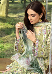 Elaf Premium Print Chikankari Lawn Unstitched 3PC Suit – ERC-6A Eyra