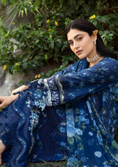 Elaf Premium Print Chikankari Lawn Unstitched 3PC Suit – ERC-3B Neel