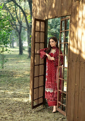 Elaf Premium Print Chikankari Lawn Unstitched 3PC Suit – ERC-1B Marjaan