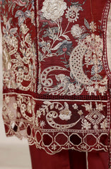 Sadabahar Signature Embroidered Stitched 3 Piece Suit - D-06 - SBD26VOL - Red - Festive Collection