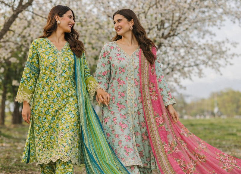 Bin Saeed Lawn Eid Collection – Elegant Festive Wear at My Taraz