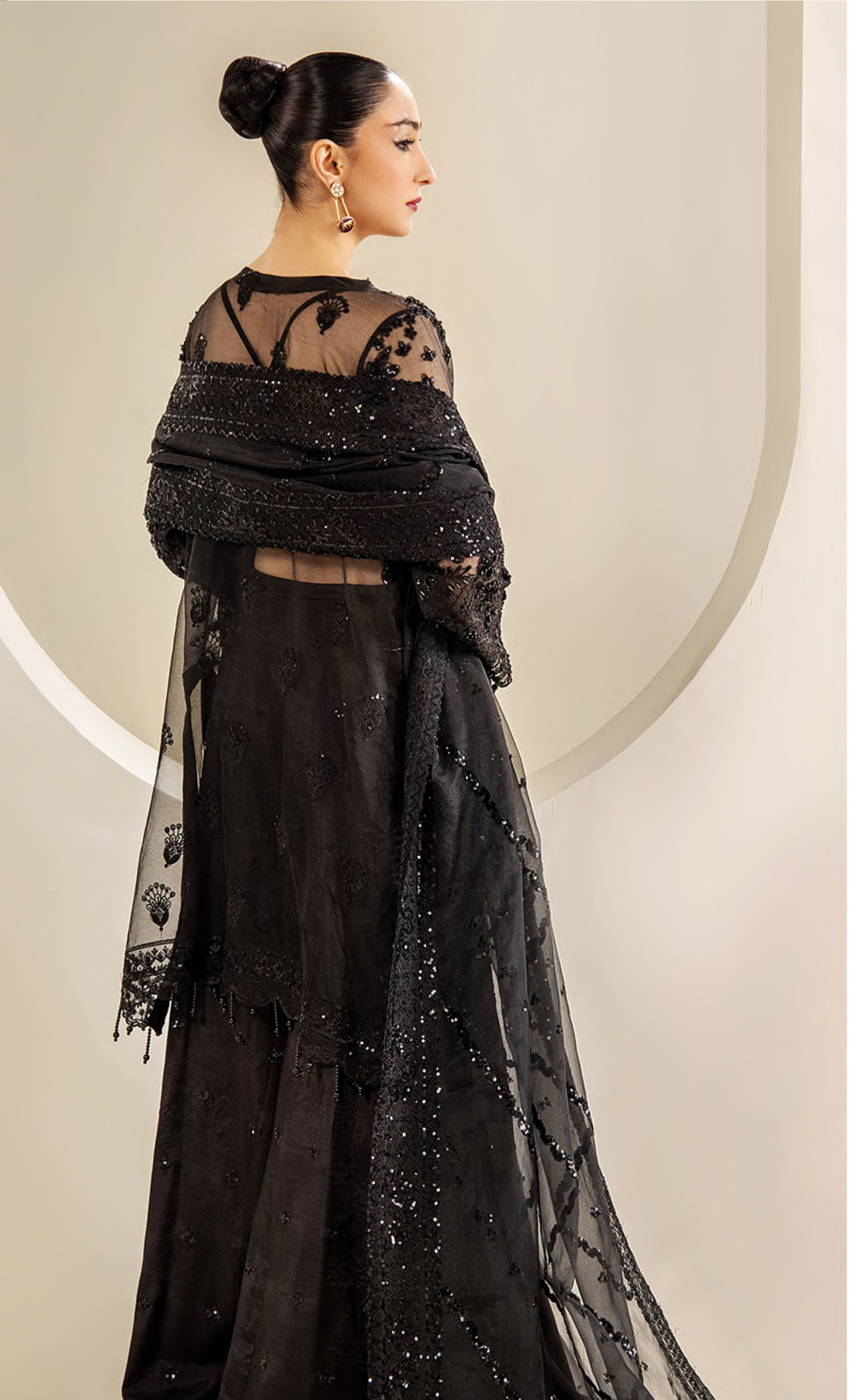 Elegant Black Embroidered Designer Suit with Luxury Handcrafted Detailing