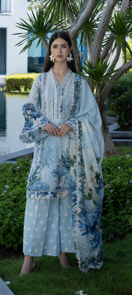 EPN-01A Ocean Petals – Luxury Embroidered Lawn Suit