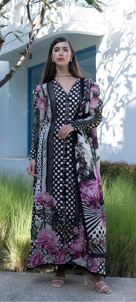 EPN-01B Poise & Her – Luxury Embroidered Lawn Suit