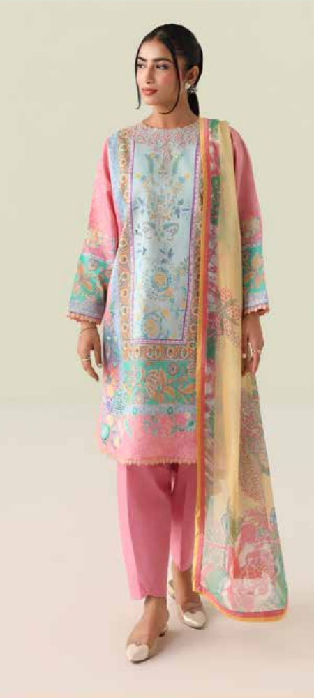 Rosette Unstitched Lawn – Golden Hour RUNSS25064A