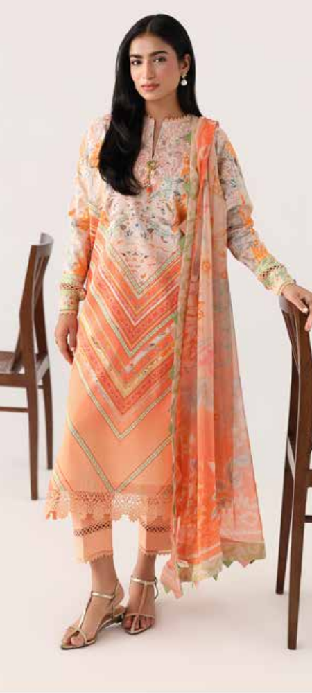 Rosette Unstitched Lawn – Whispering Wind RUNSS25067A