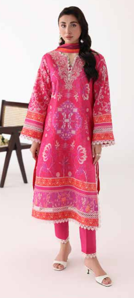 Rosette Unstitched Lawn – Lumina RUNSS25068A