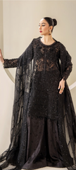 Elegant Black Embroidered Designer Suit with Luxury Handcrafted Detailing