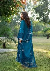 Elaf Premium Embroidered Luxury Lawn 3Pc Suit ELY-06 SAPPHIRE