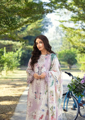 Elaf Premium Embroidered Luxury Lawn 3Pc Suit ELY-01A MAISON PINK