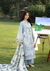 Elaf Premium Embroidered Luxury Lawn 3Pc Suit ELY-01B SERENITY