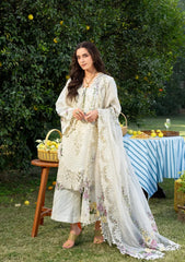 Elaf Premium Embroidered Luxury Lawn 3Pc Suit ELY-03A PERLE