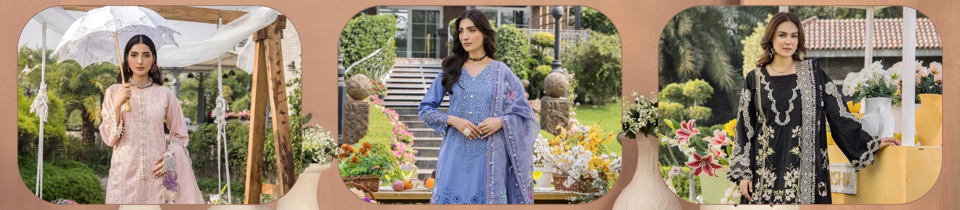 Eshaisha Luxury Lawan Embroidered