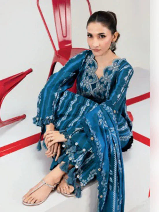 Maria.B. M.Basics 14B – Printed Lawn Suit with Voile Dupatta