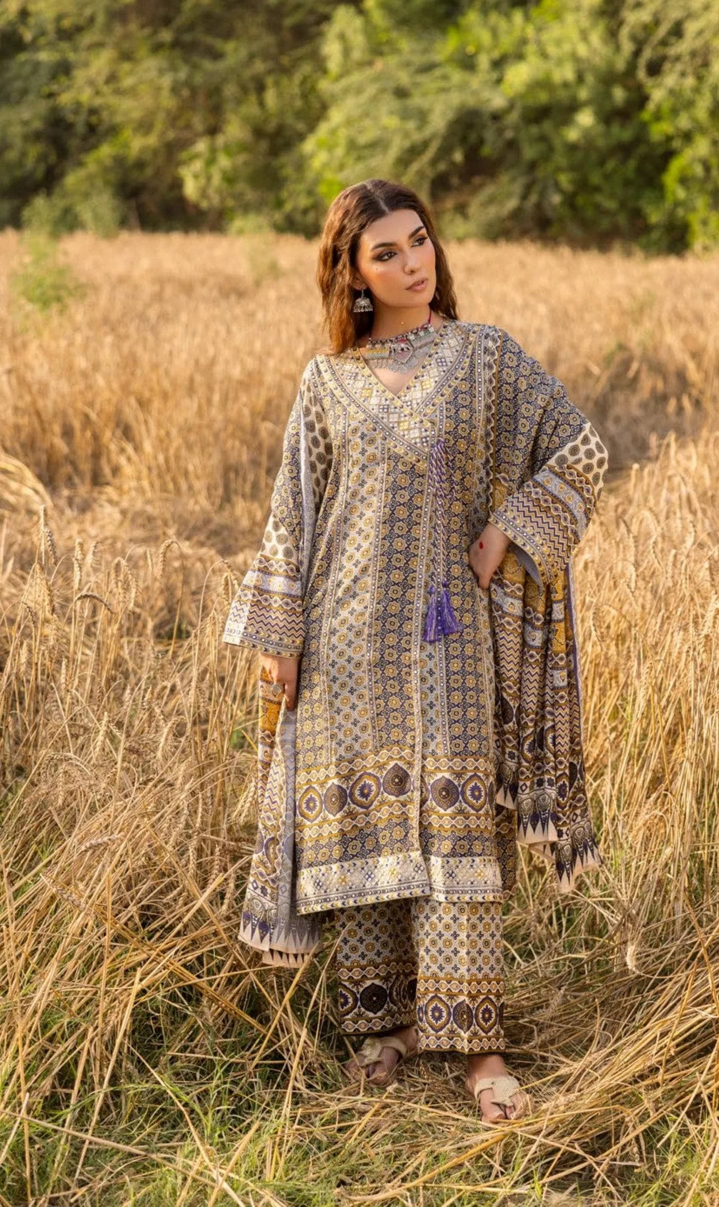 Gul Ahmed Ajrak Collection 25/SP52068