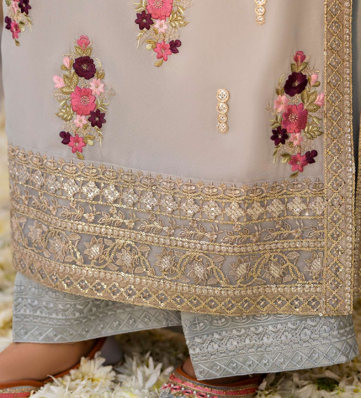 Noor Mist – Embroidered Unstitched Festive Suit with Dupatta