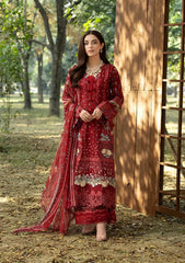 Elaf Premium Print Chikankari Lawn Unstitched 3PC Suit – ERC-1B Marjaan