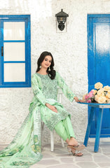 Parizah by MyTaraz  Fabrics Embroidered Lawn Unstitched 3 Piece Suit - D-2727 - TF26PRZ - Sea Green - Summer Collection